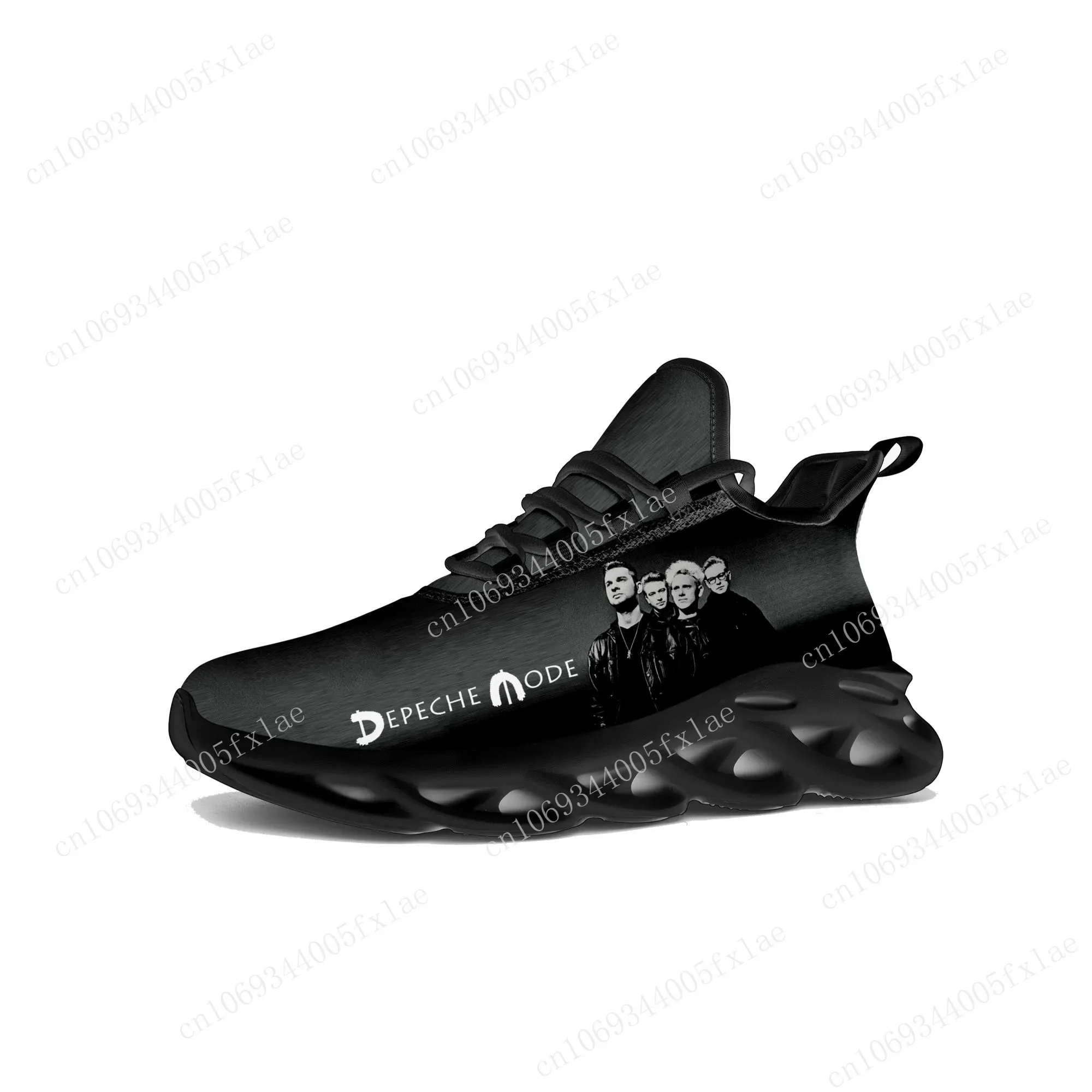 Depeche Rock Band Mode Flats Sneakers Mens Womens Pop Sports Running Shoe Sneaker Lace Up Mesh Footwear Tailor-made Shoe Black