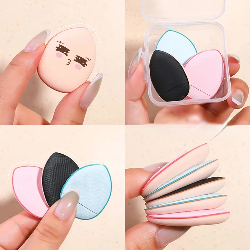 1/10/20 Pcs Dettaglio Spugna Per Il Trucco Mini Finger Puff Foundation Powder Face Concealer Cream Blend Make Up Tool Accessori Cosmetici