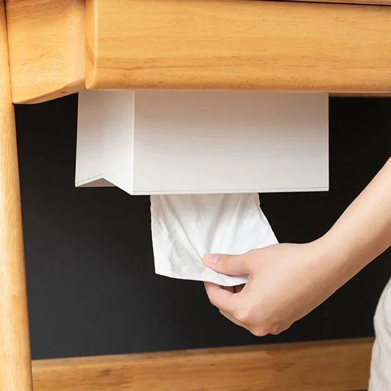 Kitchen Tissue Box Cover Napkin Holder for Paper Towels Box for Napkins Tissue Dispenser Wall Mounted Container for Wipes 4
