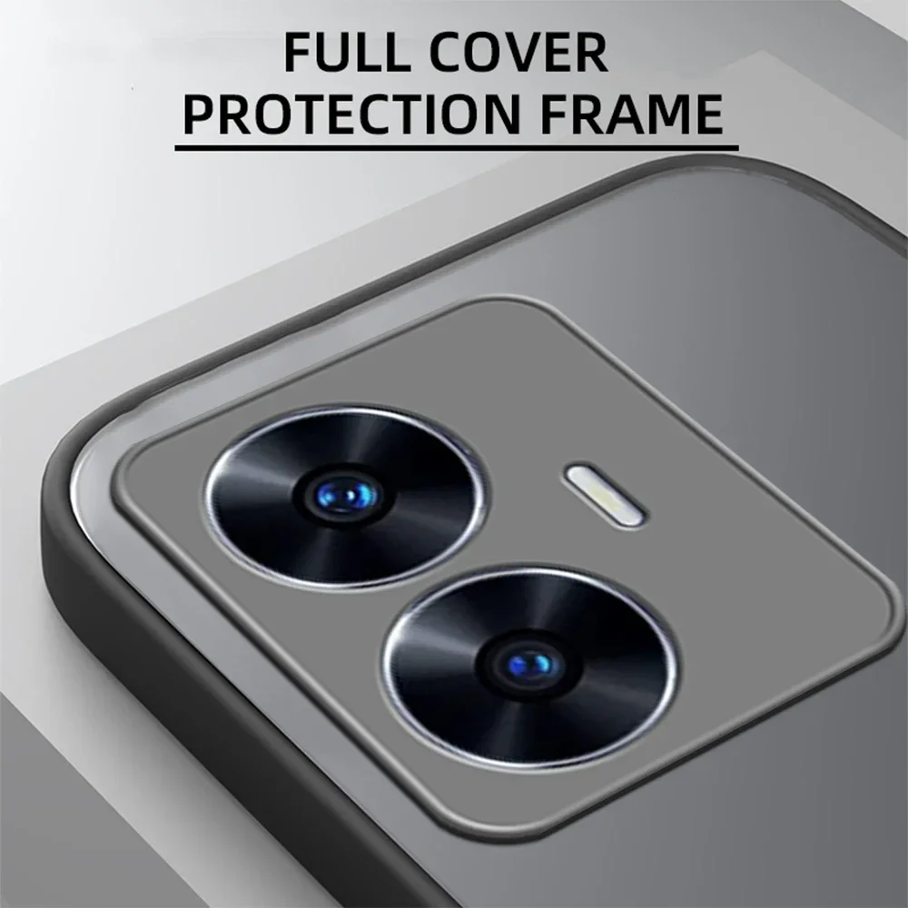 Shockproof Matte Armor Silicone Edge Hard PC Back Case
