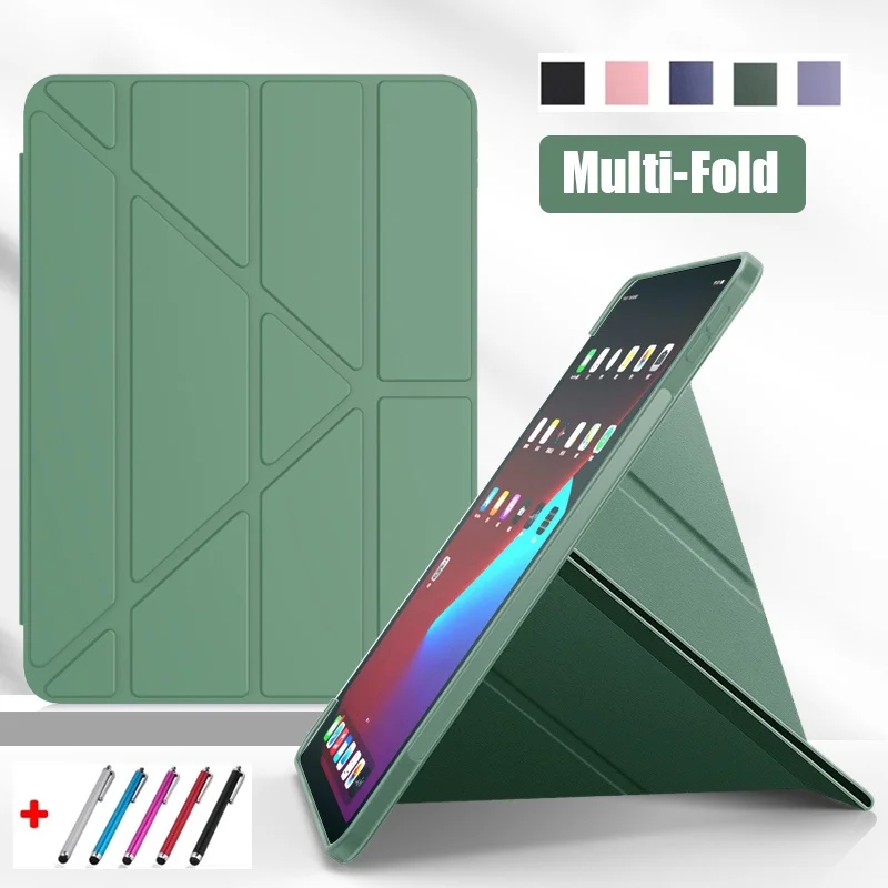 

For Samsung Galaxy TAB A8 10.5 inch 2022 Case Tab 10.5 SM-X200 SM-X205 Multi-Foldind Stand Soft PU Leather Auto Sleep Wake Cover
