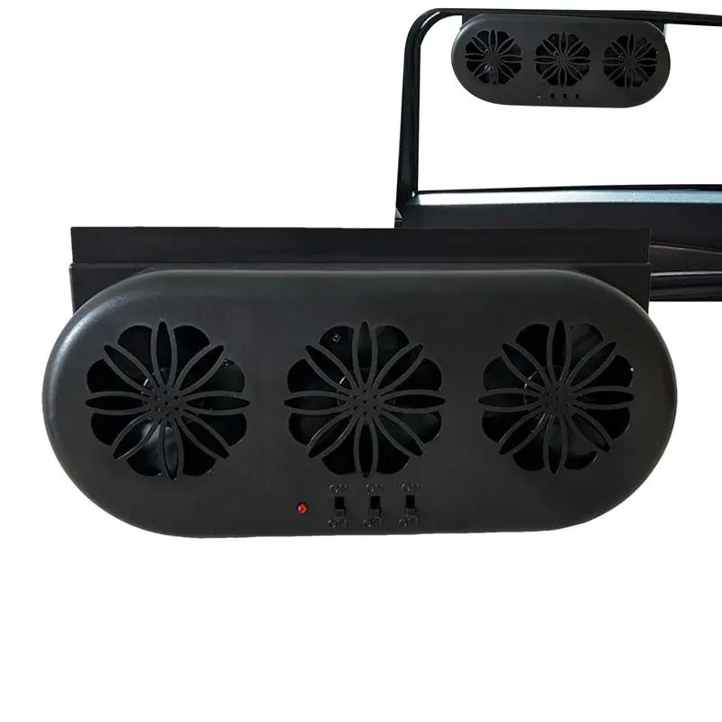 

Solar Powered Car Fan Window Cooler Fan Exhaust Fan Solar Powered Vehicle Ventilation Fan Odor Eliminating Air Vent Radiator Car