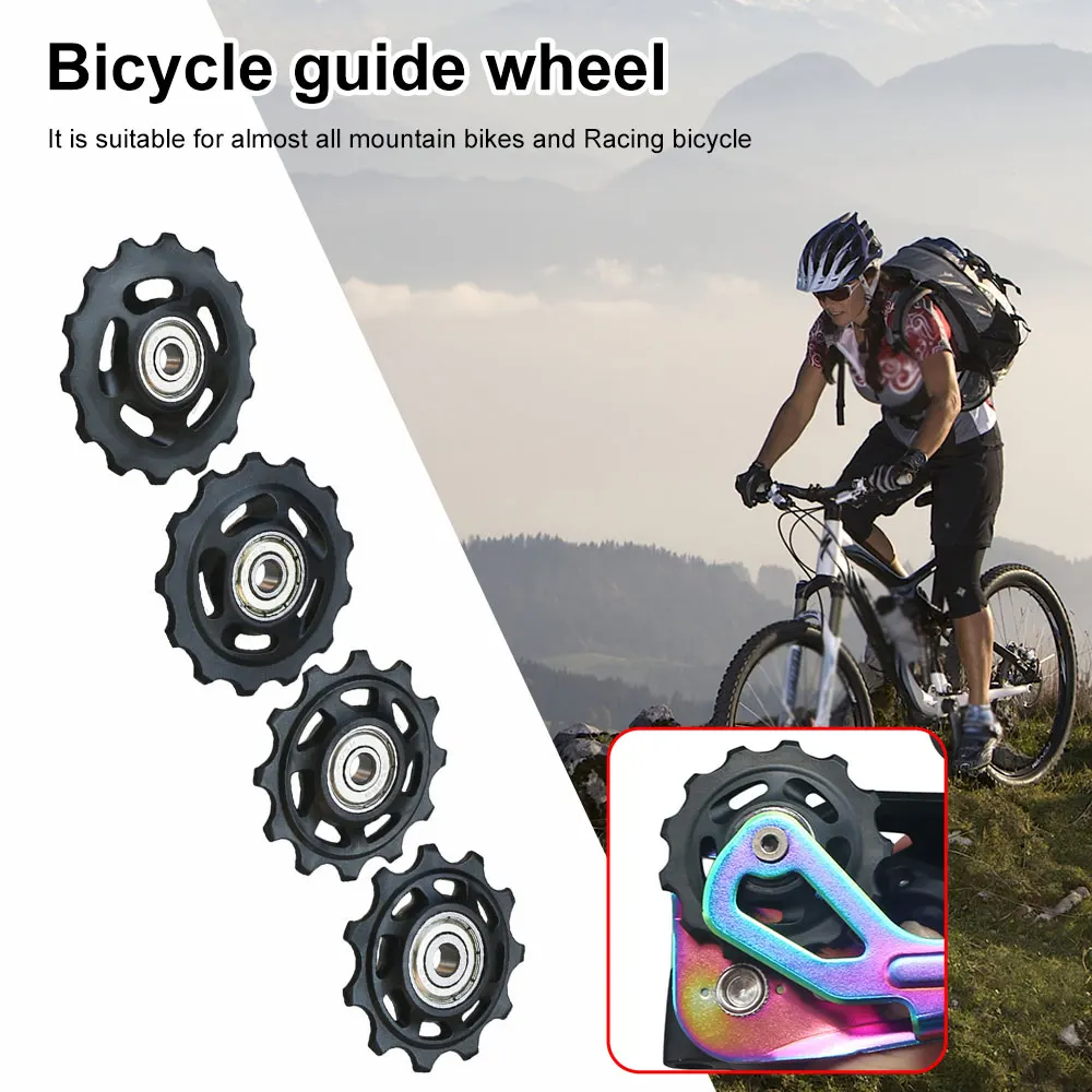 

Bearing MTB Bicycle Rear Guide Wheel Tension Wheel Transmission Road Bike Rear Derailleur Pulley Roller for Repair Kit Accessori