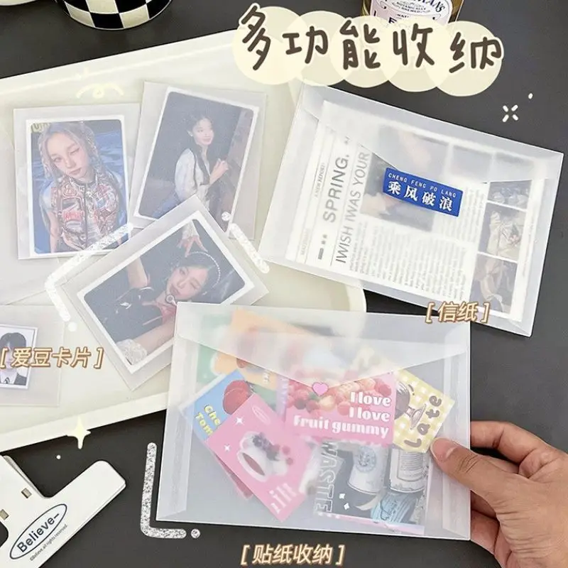 

10PC Semi-transparent Acid Paper Envelopes For Kpop Idol Photo Cards Holder DIY Postcard Card Storage Wedding Invitation Packing