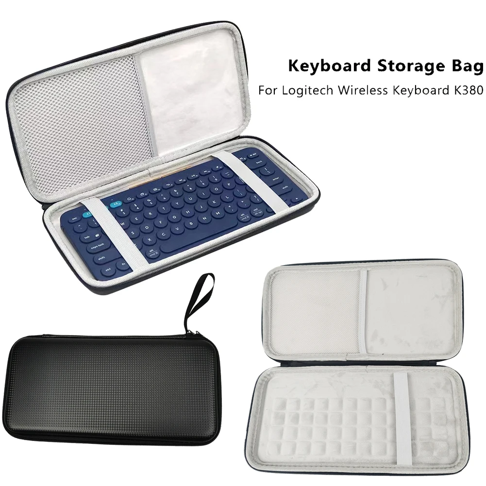 Estojo Portátil para Logitech K380 Apple Magic Mini Ultra-fino Teclado Proteção Caixa de Armazenamento Bolsa à Prova de Poeira com Corda