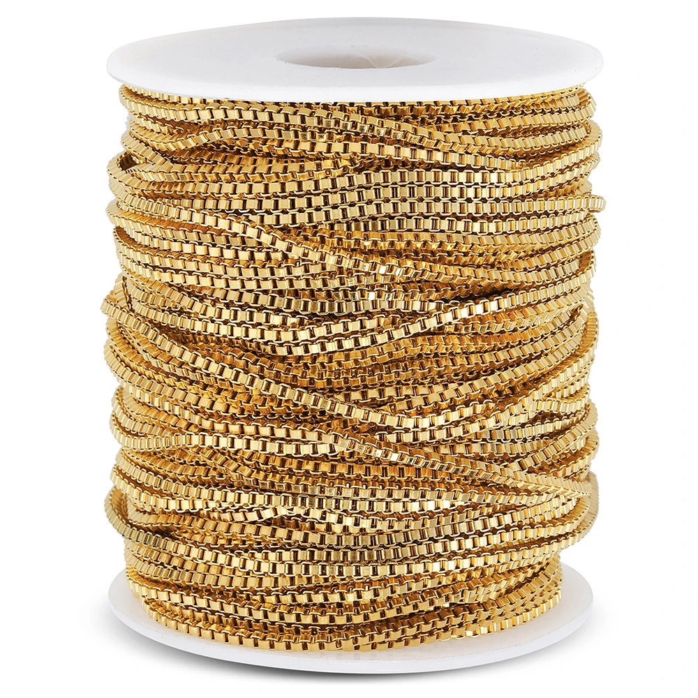 1M Edelstahl Trend Hohl Rechteck Box Kette für Halskette Armband für DIY Männer Schmuck Machen Erkenntnisse Tasche Kette liefert – Detail 20