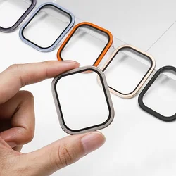 Premium Tempered Glass Screen Protector with Anti - Scratch Metal Bumper - IWatch Ultra 49mm (Starlight)