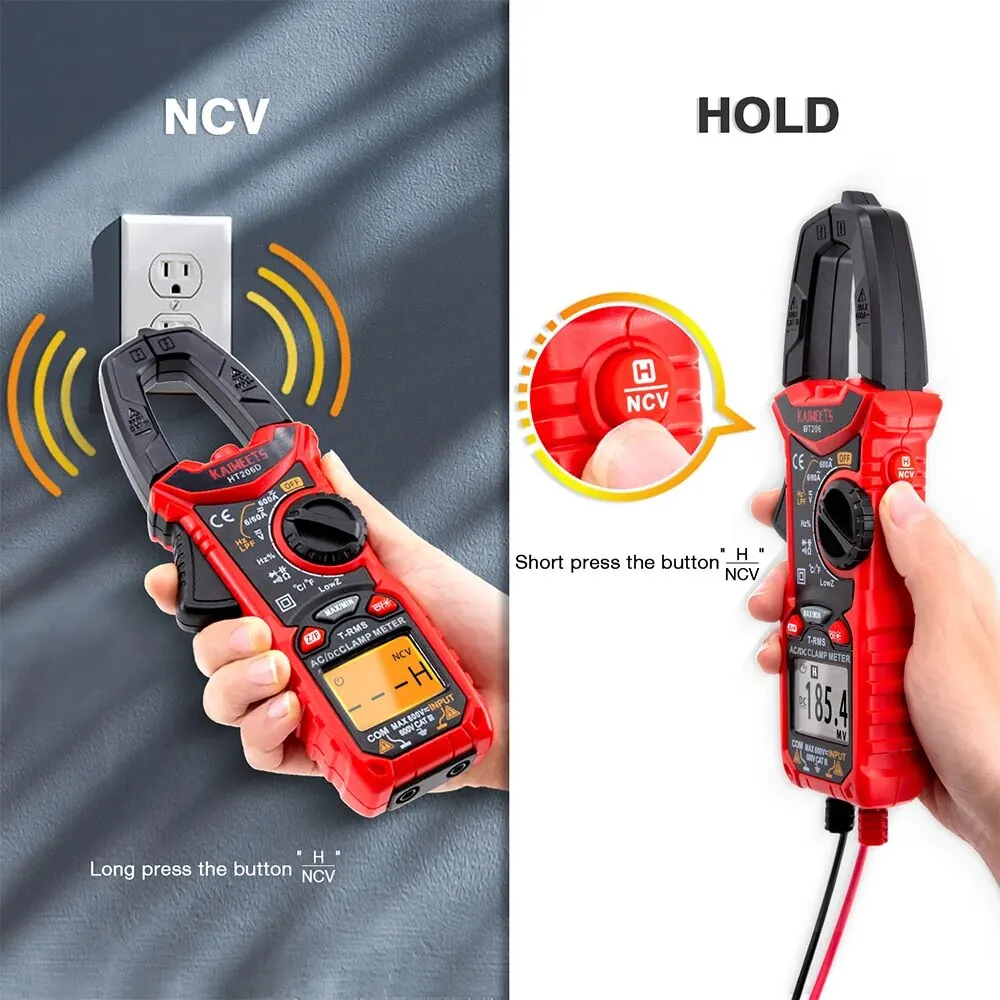 600A AC DC Digital Clamp Meter Multimeter Ammeter Voltage Tester.