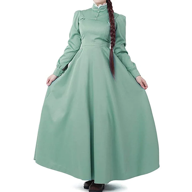 

Anime Movie Howl's Moving Castle Howl Cosplay Costume Sophie Hatter Dress Cloak Outfits New Halloween Carnival Clothing Full Set