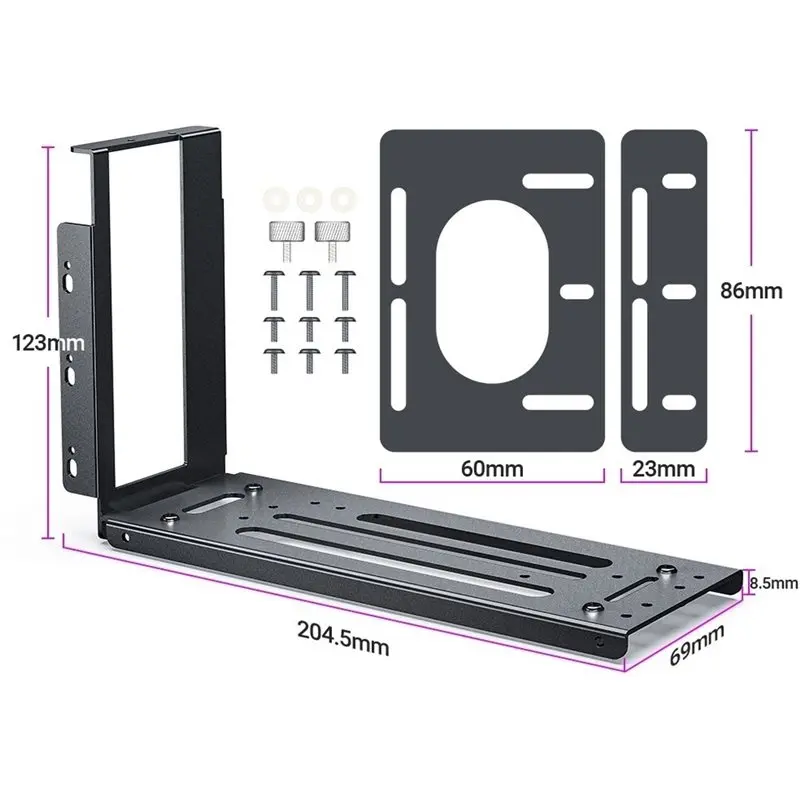 외장 GPU 도킹 스테이션 EGPU 도크, 수직 GPU 마운트 브래킷 포함, 2슬롯 그래픽 카드 홀더 하드웨어