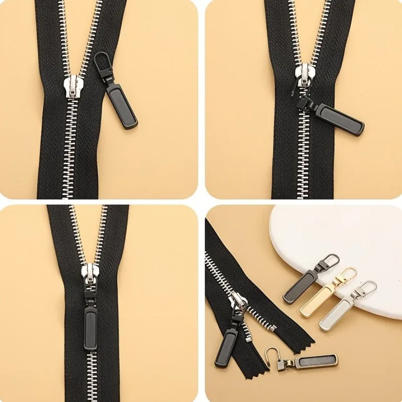 6Pcs/4pcs Multi-function zipper head pull tab can be detachable and repair down jacket, bag, shoes small holes