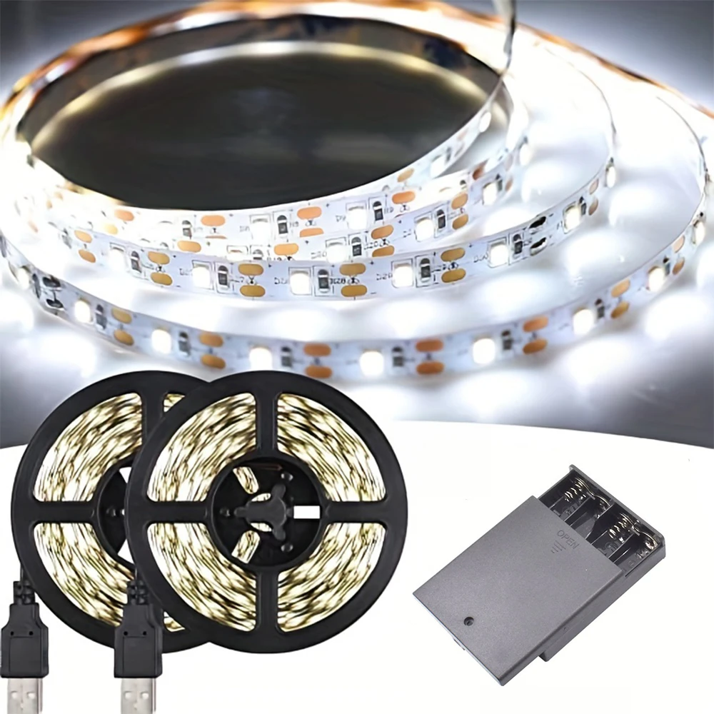 

Indoor 5v With Battery box Led Strip Ligths For Tv Backlight Room Decor Waterproof Outdoor Living Gaming Room Bedroom Decoration