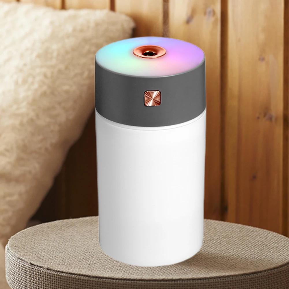 아로마 미스트 메이커 300ML 휴대용 차량용 가습기 USB 전원 2단 기어(그레이)