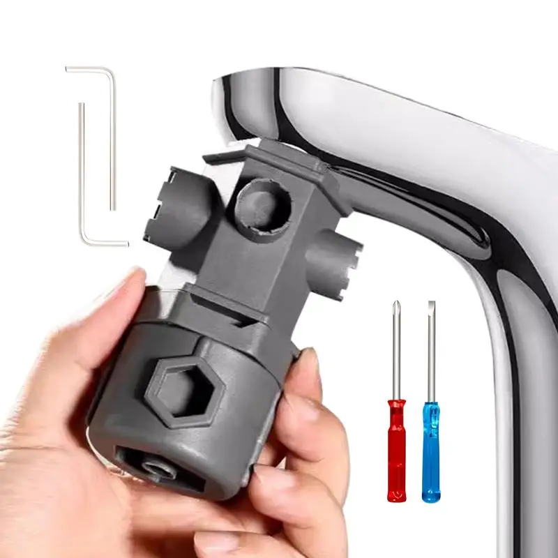 Sink Aerator เครื่องมือกําจัด 16 In 1 ประแจเครื่องมือ Sink Aerator Key Spout Aerator ประแจเปลี่ยนอเนกประสงค์ประแจกําจัด 1