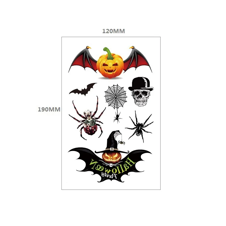 Halloween Tattoos,10/20 Blätter Leucht Tattoo Kinder Gruselig Tempor 389240281395