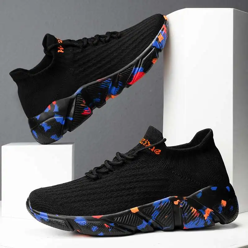 MWY Chinese Red Women's Summer Footwear Men Sports Shoes Casual Sneaker Breathable Lightweight Sock Shoes Zapatillas Size 35-46