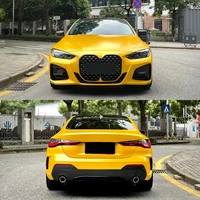 Car Sticker Color Change Vinyl Film Matte Metallic Yellow PET Bubble Free Wrapping Car Accessories Auto Self Adhesive Decals 1