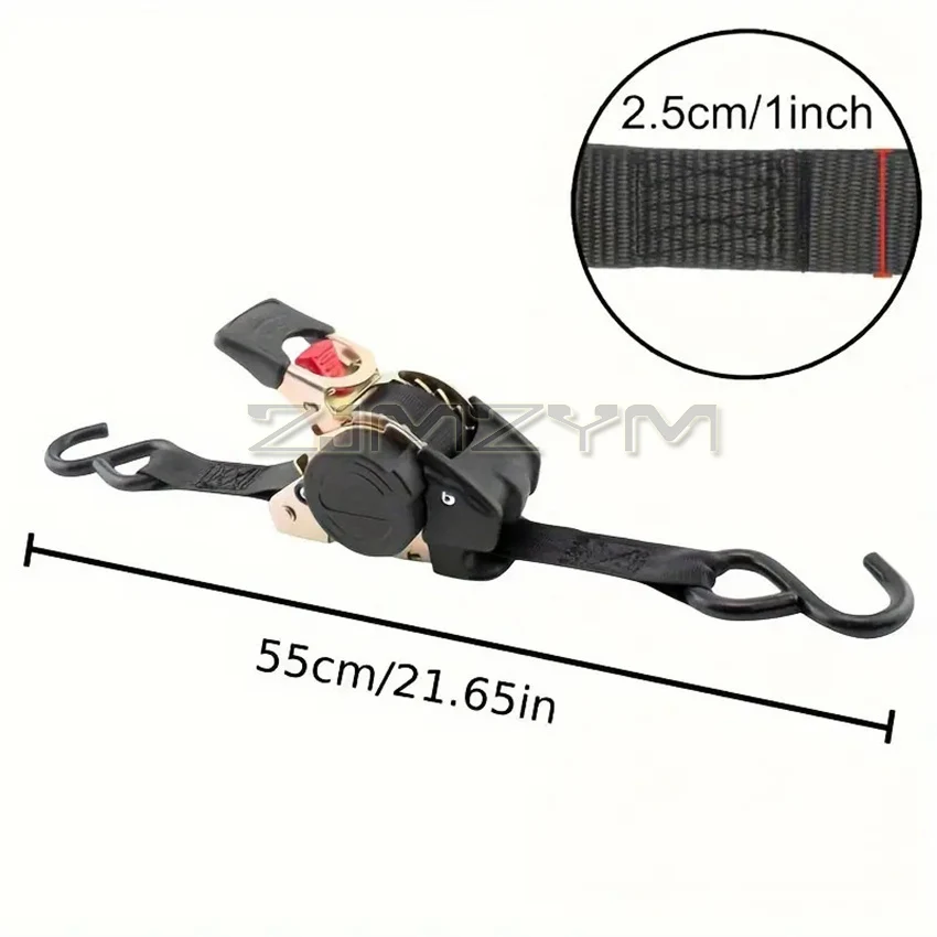 Household Luggage Fixing Tensioner Motorcycle Truck Thickening Wear-resistant Binding Fastener Tie Down Starp Belts Doule Hooks