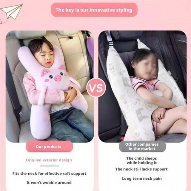 Kids Car Neck Pillow – Cute Cartoon Safety & Sleep Aid Pillow 4