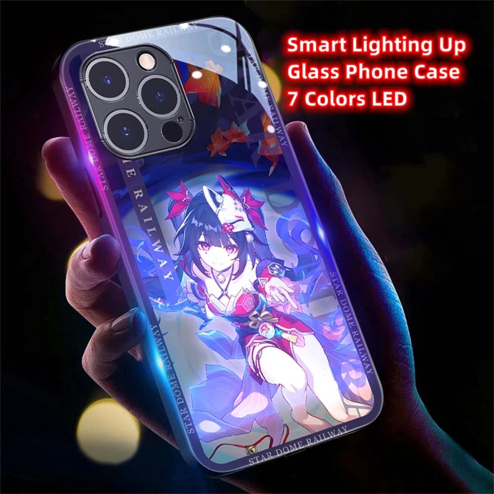2024HonkaiDesignSoundControlLEDFlashCaseLuminousGlassCover