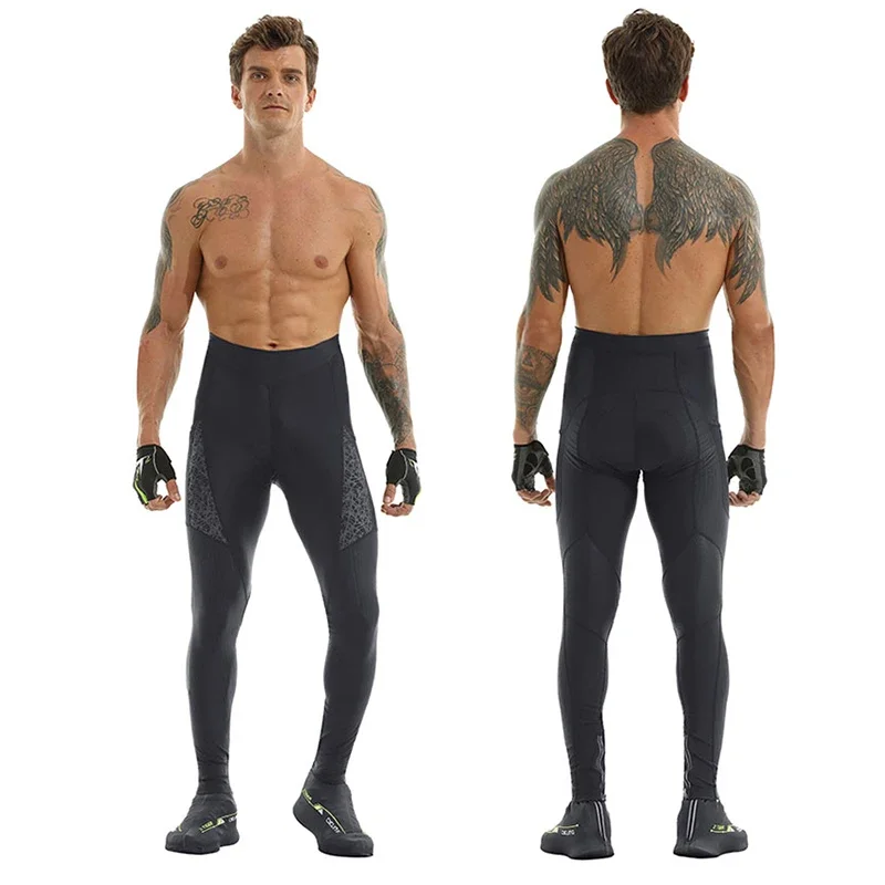 X-TIGER Professional Men's Breathable Autumn Cycling Pants Bike Pants with Pockets Bib Reflective Cycling Tights