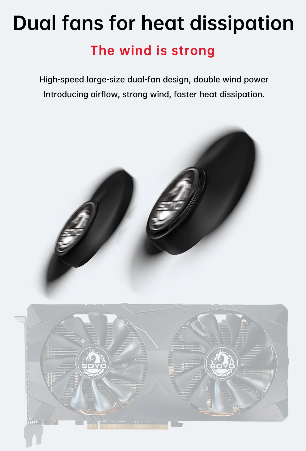 Description Picture 5 of itemSOYO Full New AMD Radeon RX5700XT 8GB Gaming Graphics Card GDDR6 Video Memory 256Bit PCIEx16 4.0 for Desktop Computer Video Card