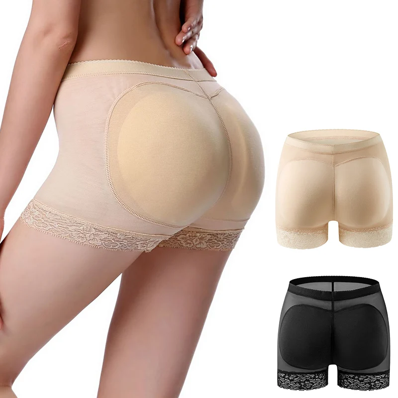 Sexy Butt Lifter Women Shapers Padded Lace Panty Buttocks Enhancer Fake Hip Shapewear Underwear Briefs Ass Push Up Panties S-3XL shapewear panties push up panties butt hip enhancer