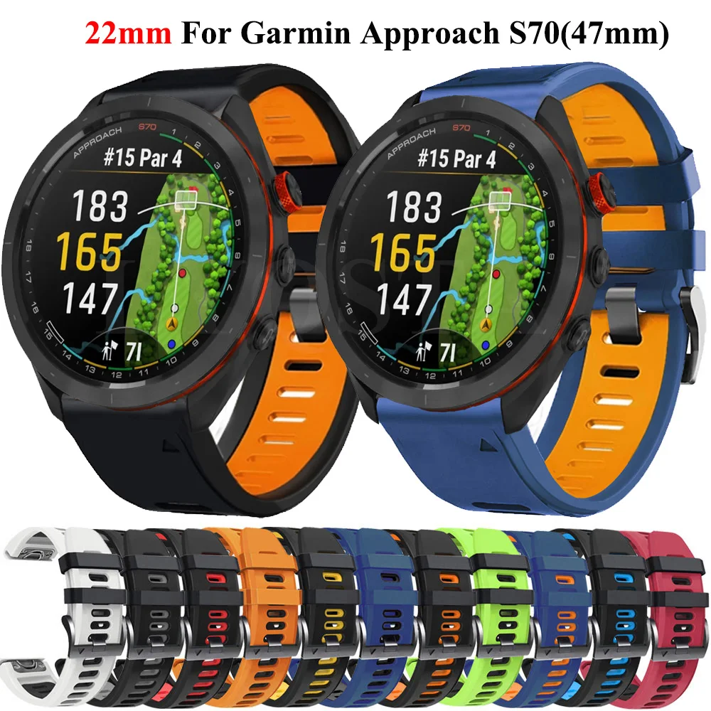 

Ремешок силиконовый для наручных часов, быстросъемный браслет для Garmin touchs70 47 мм Fenix 7 7X Pro 6 6X Pro 5 5X Plus Epix Easyfit, 26 дюймов 22 мм