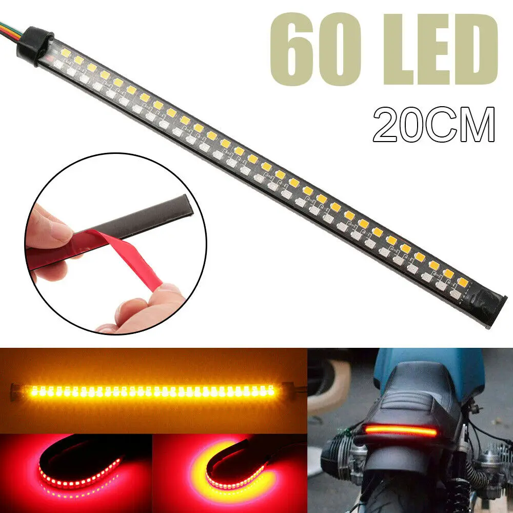 

12V Motorcycle Signal Lamp Motorcycle Tail Light DRL Flowing Turn Signal Brake Stop Lamp LED Strip Rear Light Motorcycle Lights