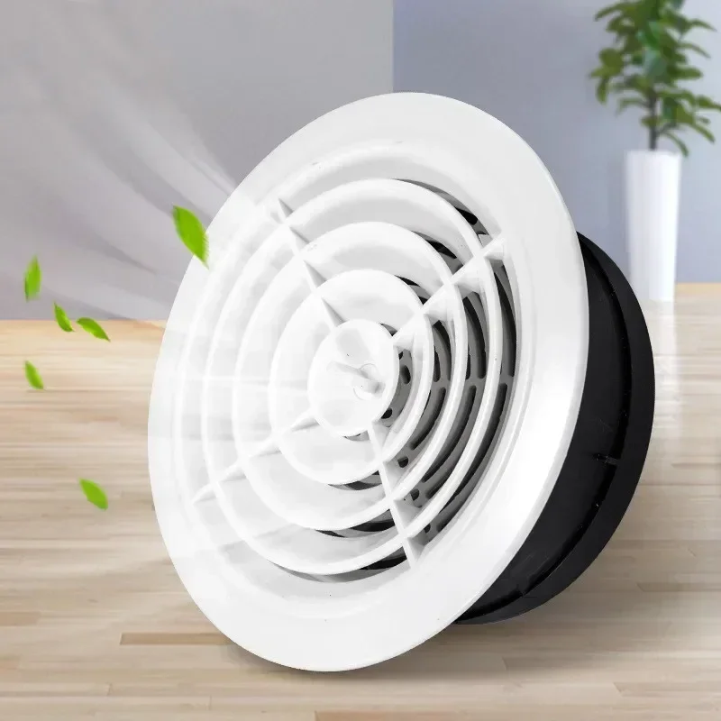 Adjustable Air Ventilation Cover Round Ducting Ceiling Wall Hole Air Vent Grille Louver Kitchen Bath Exhaust Wind Outlet System