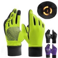 Winter Full Finger Cycling Gloves Warm Fleece Bicycle Road Mountain Bike MTB Sports Touch Screen Gel Gloves for Women Men 1