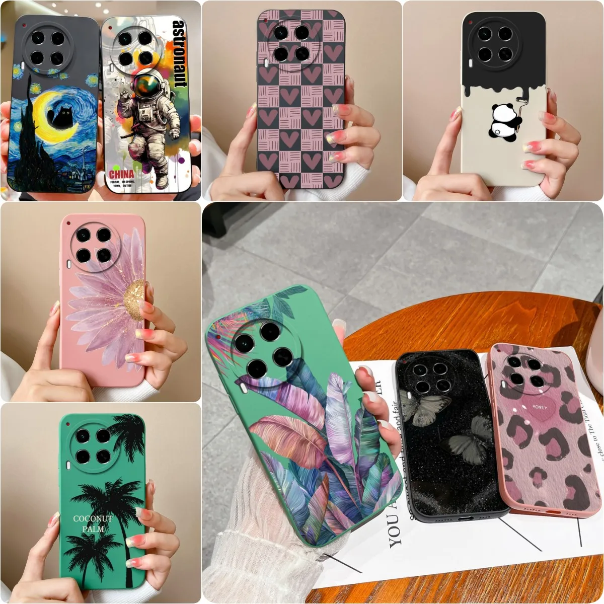 Luxury Soft Silicone Fashion Design Cover Case with Screen Protector