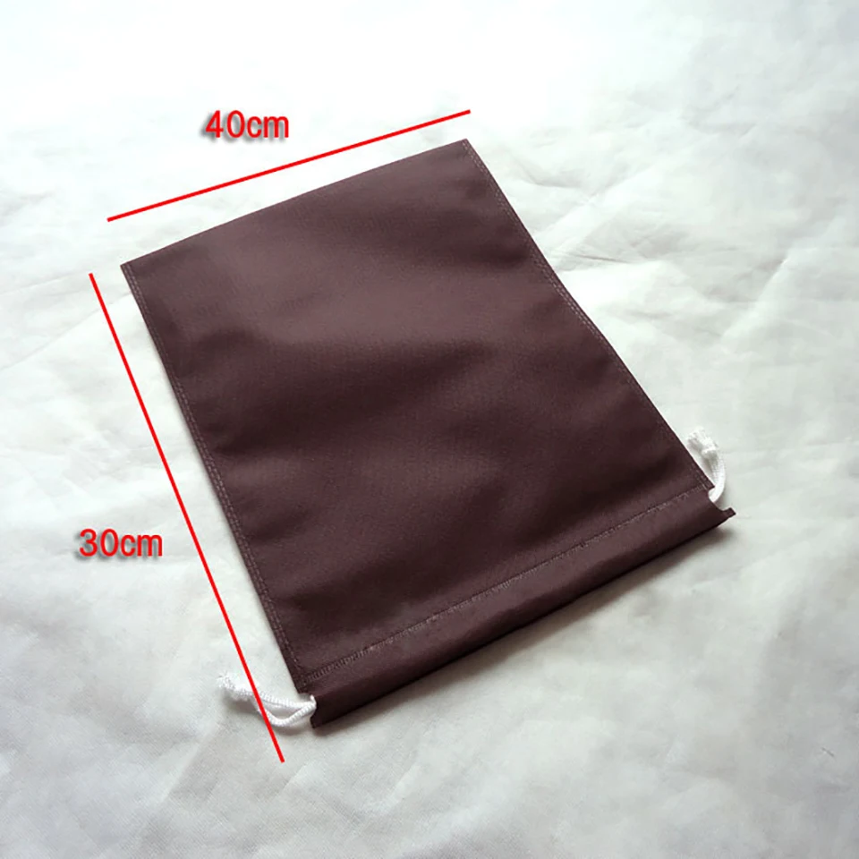 20 Stück Werbetaschen mit Kordelzug, 30 x 40 cm, weiß, schwarz, beige, rosa, Kaffeebraun, Vliesstoffe, Öko-Taschen, viele Anpassungsmöglichkeiten verfügbar – Detail 10