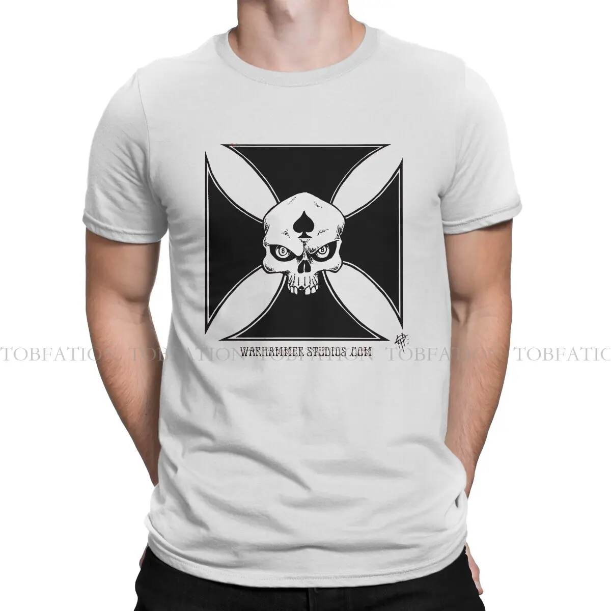 Con Tshirt Stile Teschio Iron Cross Comodi Vestiti Creativi T Shirt Stuff