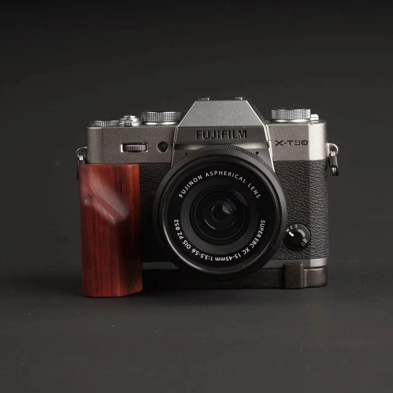 Фото Fujifilm XT30 основание для ручки из цельной древесины ультратонкий дизайн из массива дерева красного сандалового дерева серого черного дерева деревянная клетка №3