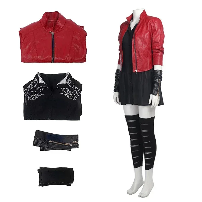 

Movie Cosplay Costumes Scarlet Witch Wanda Django Maximoff Cosplay Costume Uniforms Suits Wears Dresses Full Sets Halloween