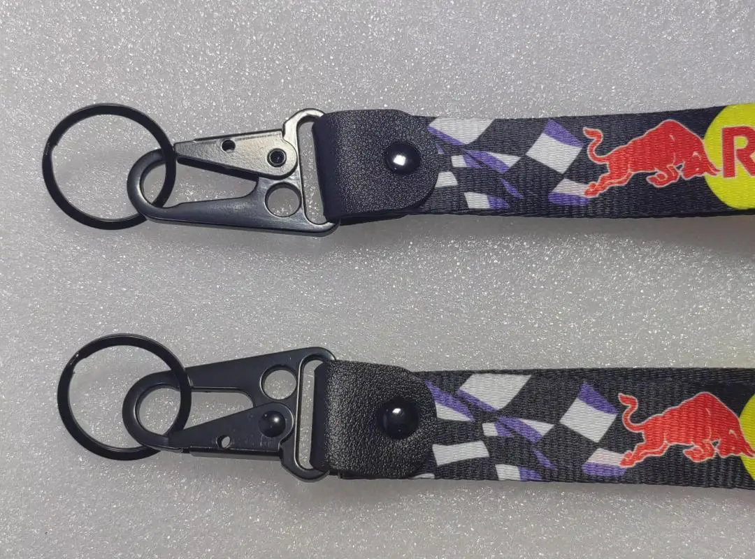 Red Bull Key Tag Racing Car Motorcycle Keychain Ring Car Lanyard Key Strap Car Accessories For Fake Taxi Keychain 4