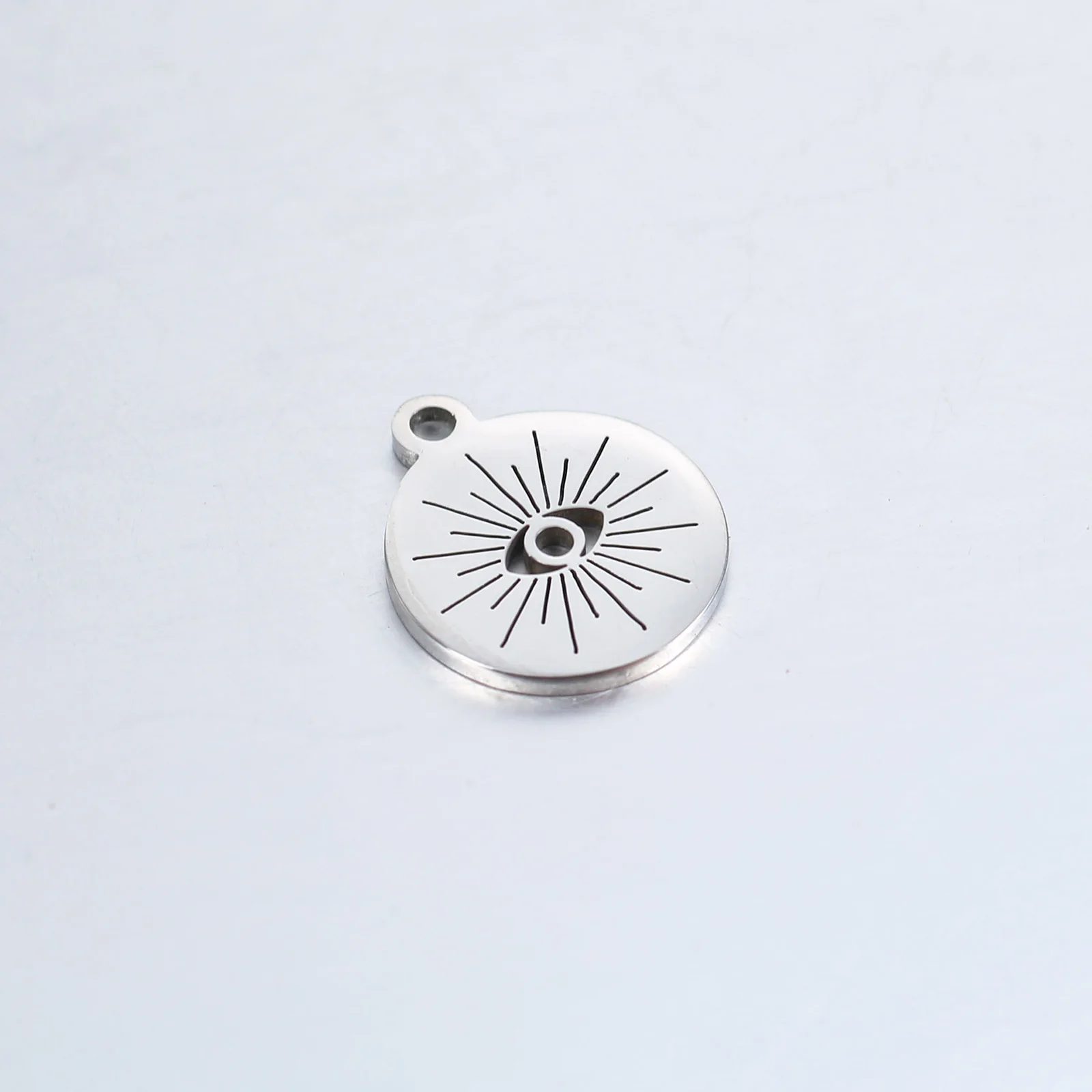 304 Stainless Steel Religious Round Eye Of Providence Gold Color All-Seeing Eye Pendants For Diy Jewelry Making Supplies