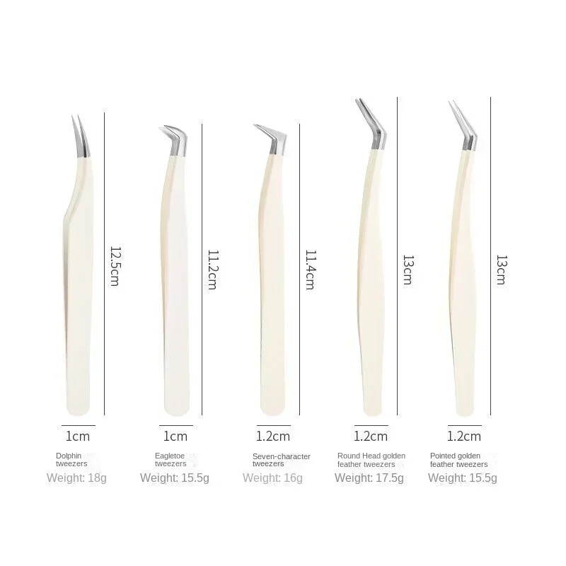 Fiber Tip Eyelash Extension Tweezer Volume Isolation Precise Lash Tweezers Nano Technology Eyebrow From Makeup Eyelash Tweezers 6
