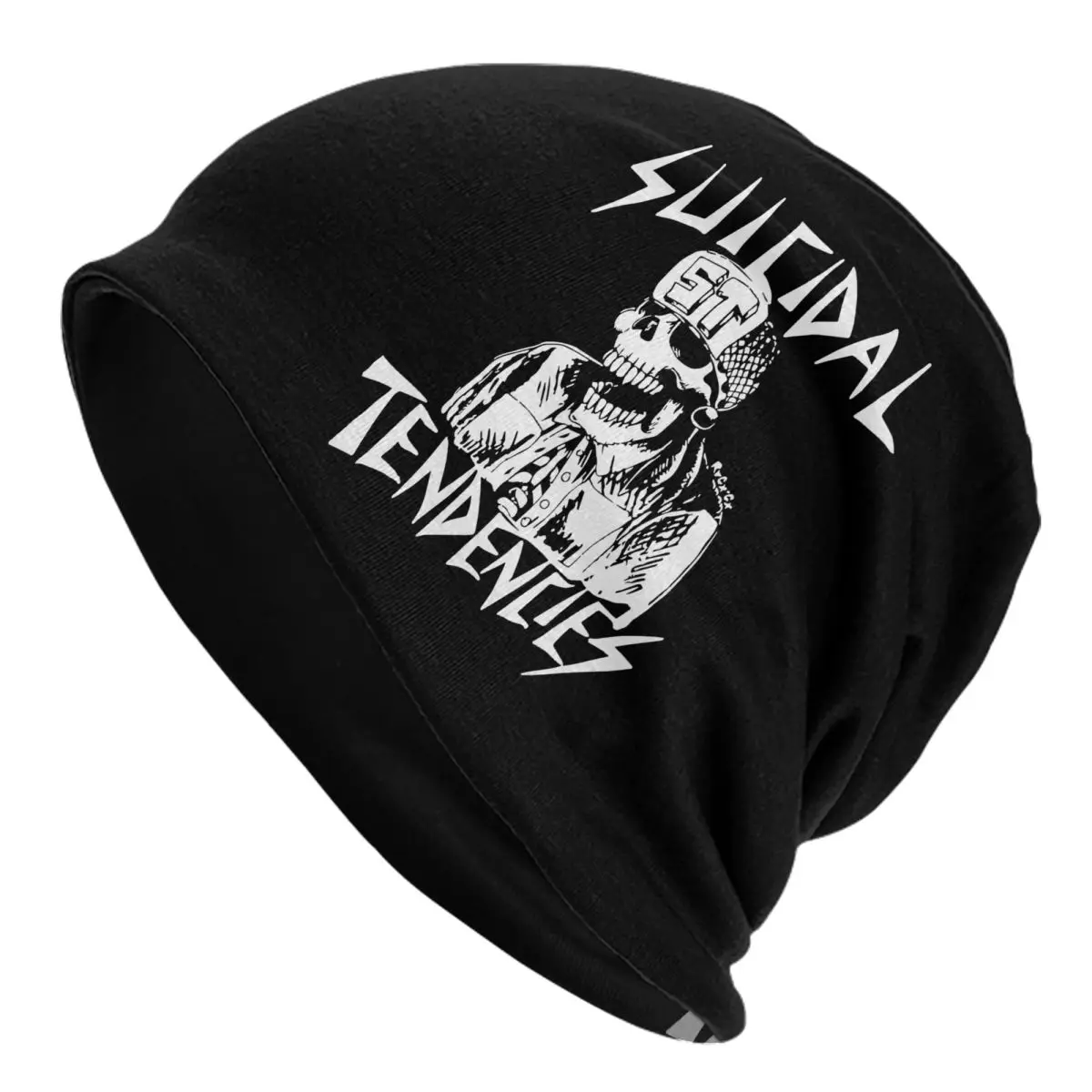 

Black Metal Cap Suicidal Tendencies Casual Unisex Street Skullies Beanies Hats Spring Warm Dual-use Bonnet Hat