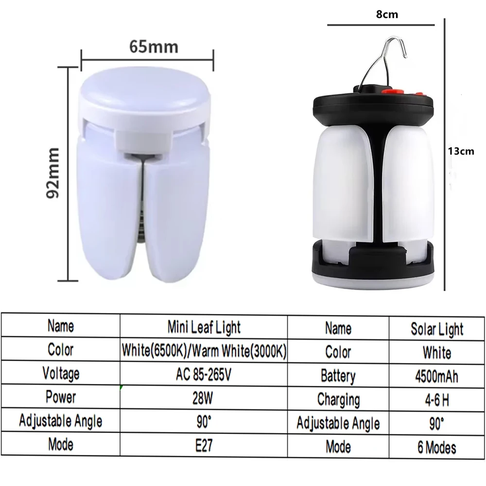Portable Solar LED Camping Lantern Rechargeable Outdoor Emergency Power Bank Foldable 6 Light Mode Camping Hiking Lamp with Hook camping lantern