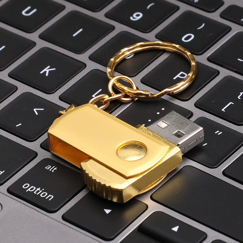 USB 플래시 드라이브, 미니 메탈 메모리 스틱, U 디스크 메모리 카드, 골든 (16G), 16GB, 4M-20 Mb/s 속도, USB 2.0