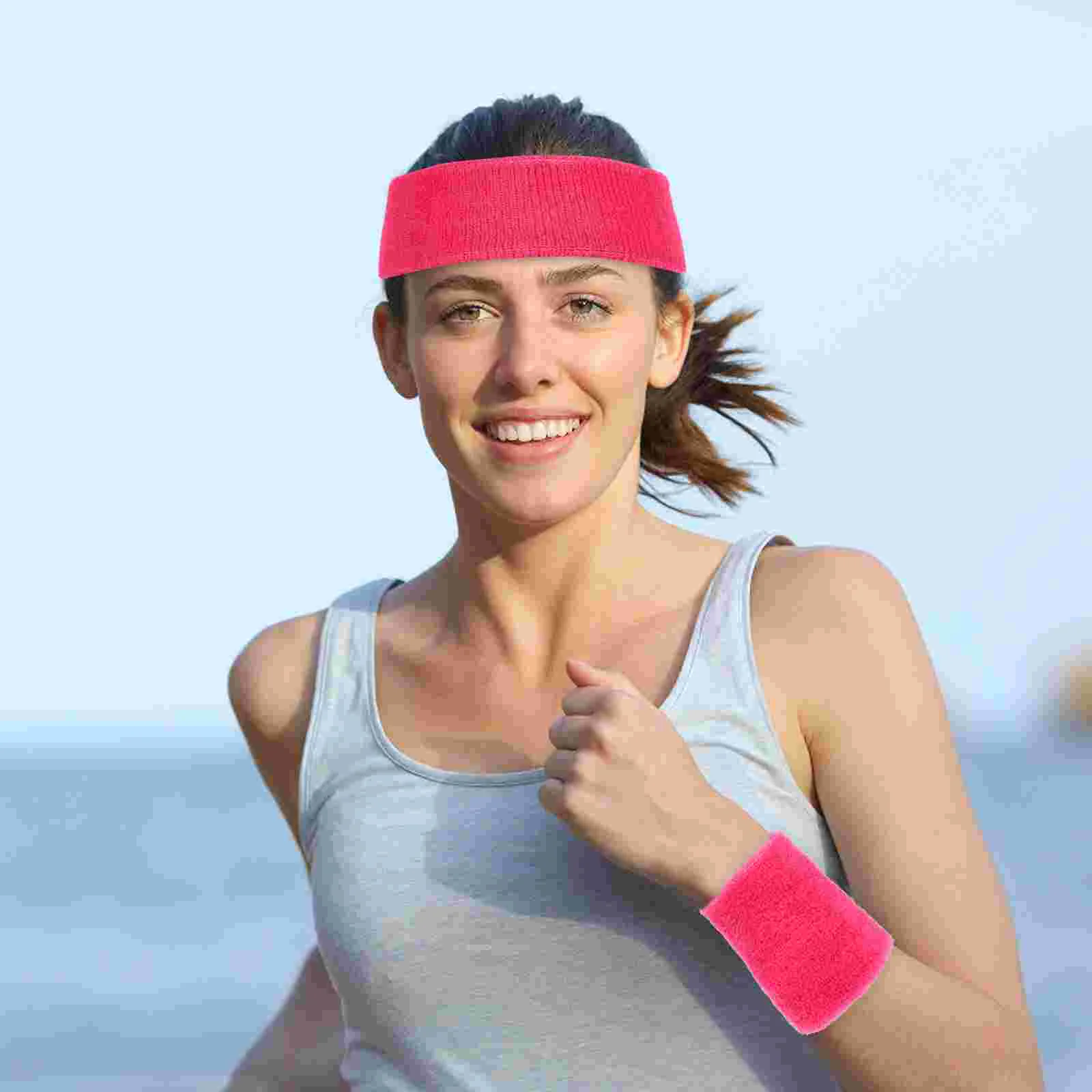 Retro 80S Women Sports Accessories Set Fashion Clutch Neon Fanny Pack Headband Leg Warmers Wristbands Special Use Headwear