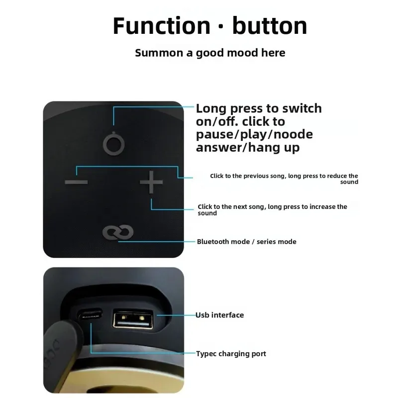 Spherical Wireless Bluetooth Subwoofer Speaker with RGB Light 5