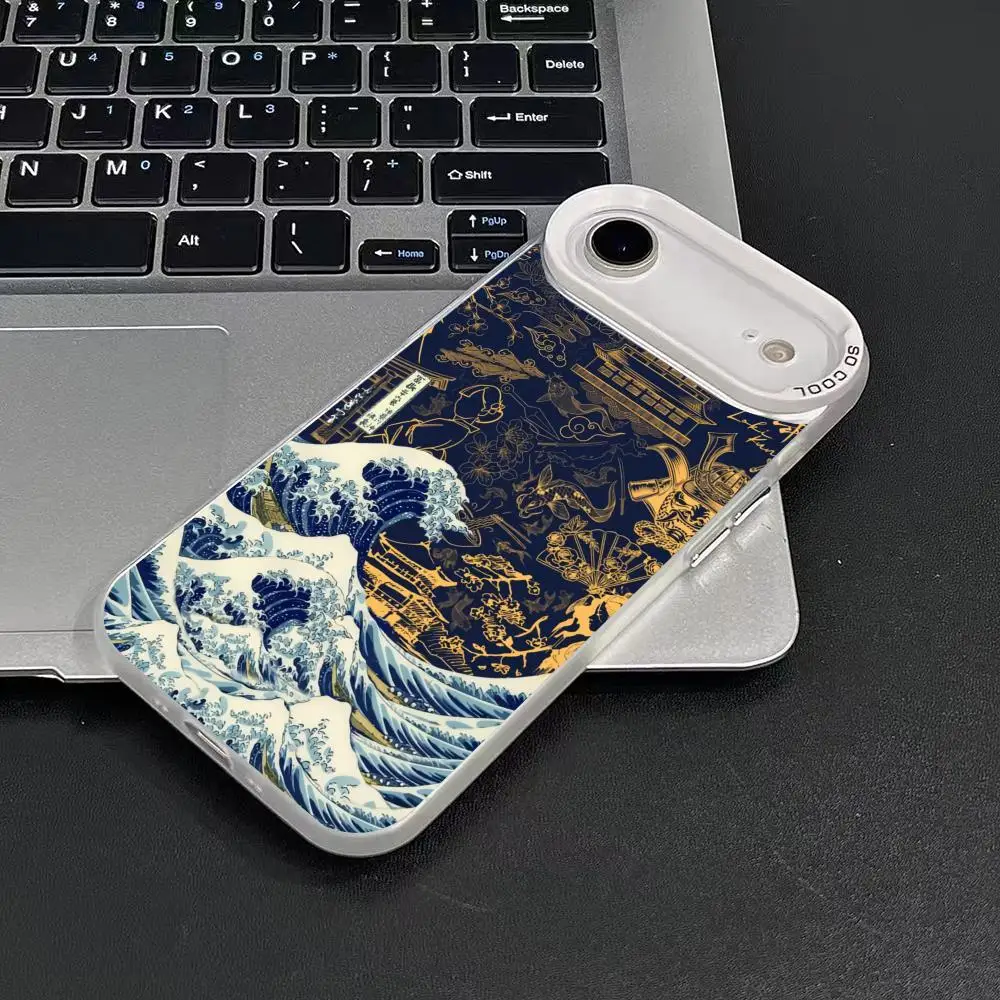 Kreative Wellenmuster-Handyhülle, geeignet für iPhone 17 16 15 14 13 12 11 Pro/Max/Plus, sturzsicher und stoßfest. – Detail 2