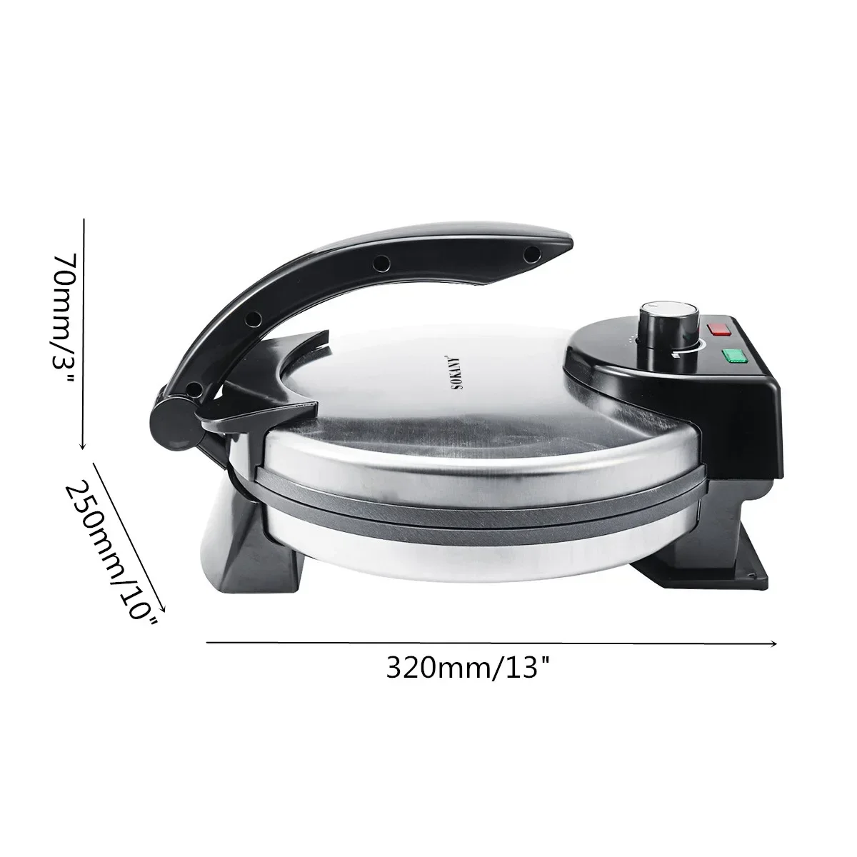 Houselin Crepe Maker NonStick Dipping Plate plus Electric Base Homemade Holiday Morning Breakfast or Dessert Treat Maker electric crepe maker