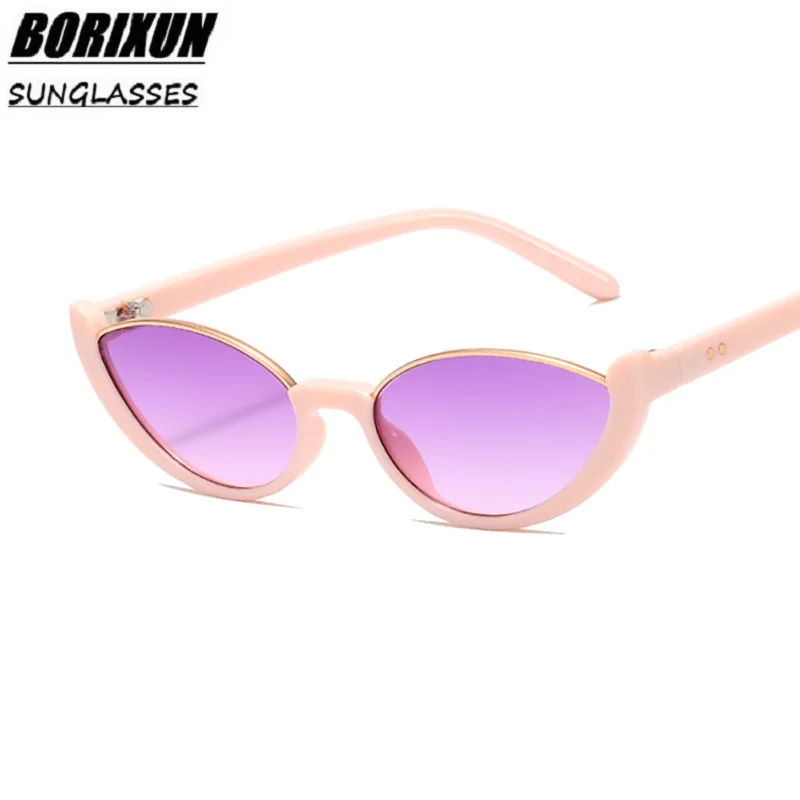 

Retro Half Frame Cat Eye Sunglasses Women Ladies Fashion Brand Designer Mirror Lens Cateye Sun Glasses For Female Uv Protection
