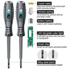2pcs Word/Cross electrician screwdriver 12-220V Voltage Tester Pen AC/DC Induction Insulated Electricians Screwdriver Hand Tools 6