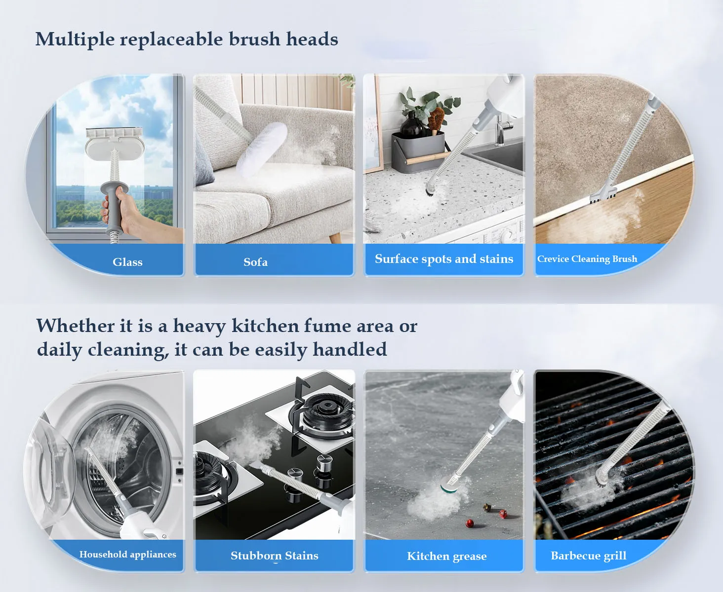 Household electric mopping machine, high temperature steam cleaner electric floor wiper for kitchen bedroom bathroom living room