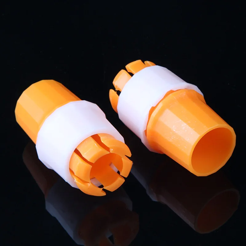 2PcsABS  Water Hose Quick Connectors Garden Pipe/Tubing Fittings Orange Removable Water Plumbing Irrigation Repair Hose Joint